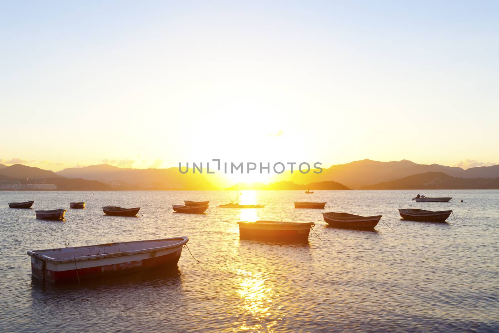 Sunset boats