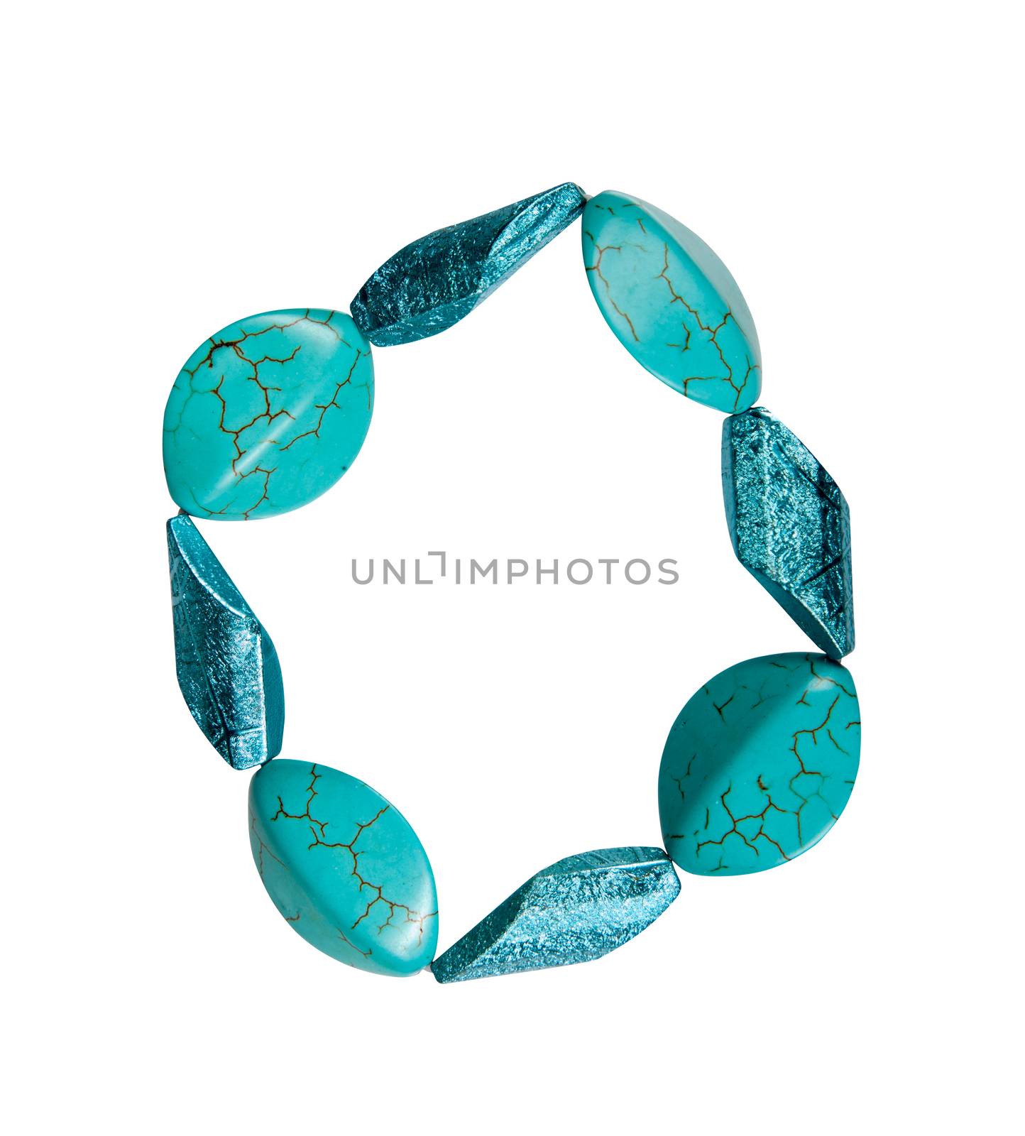 Bracelet made of plastic imitation turquoise by AleksandrN