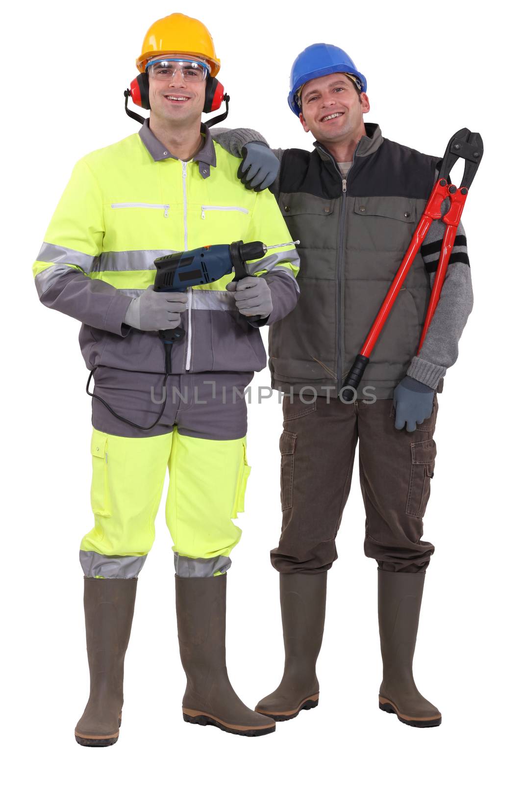 Two laborer colleagues