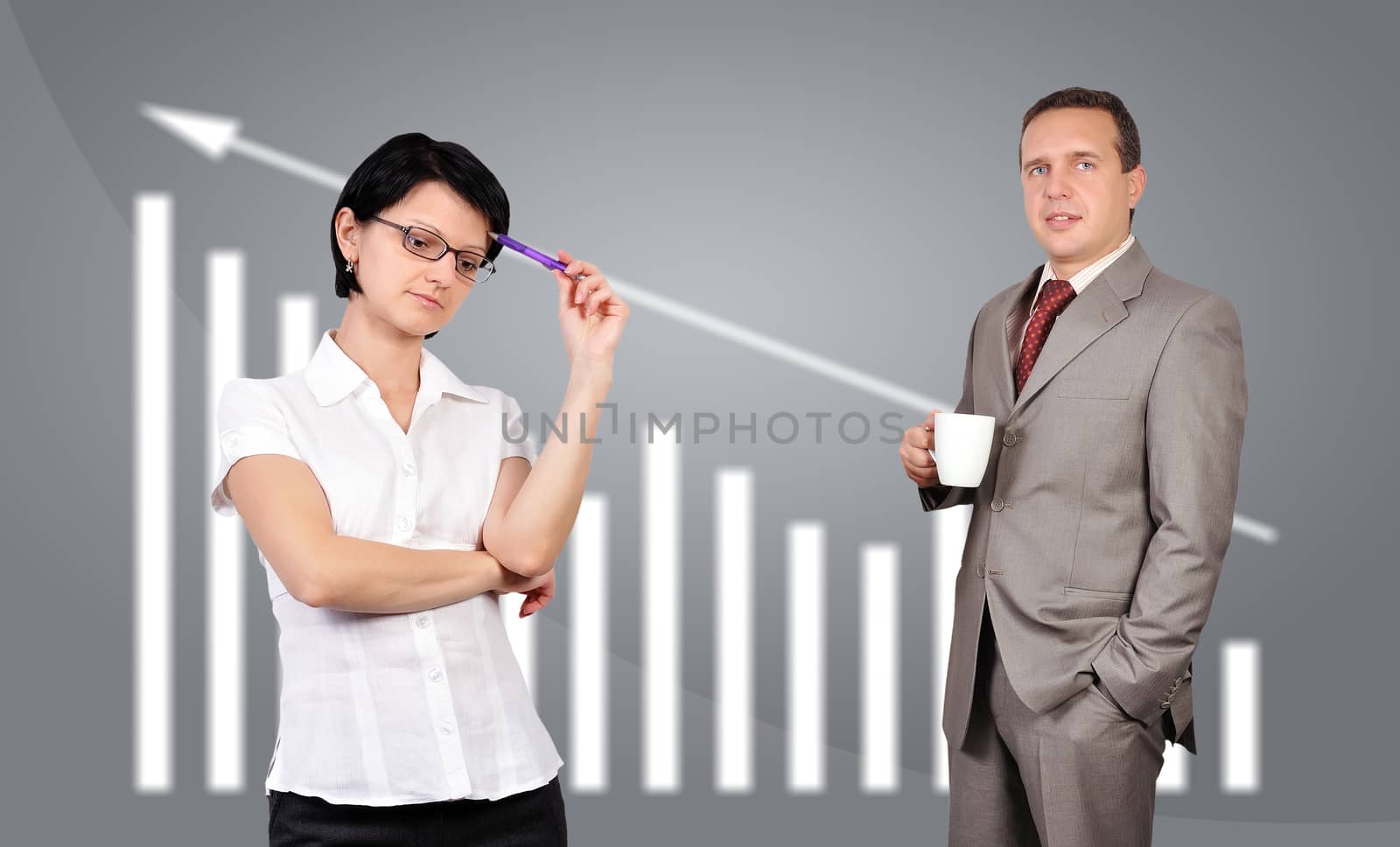 woman and man, business concept