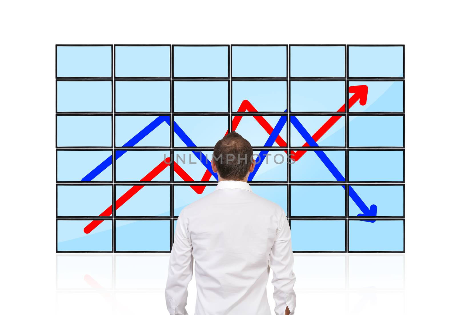 businessman looking on chart by vetkit