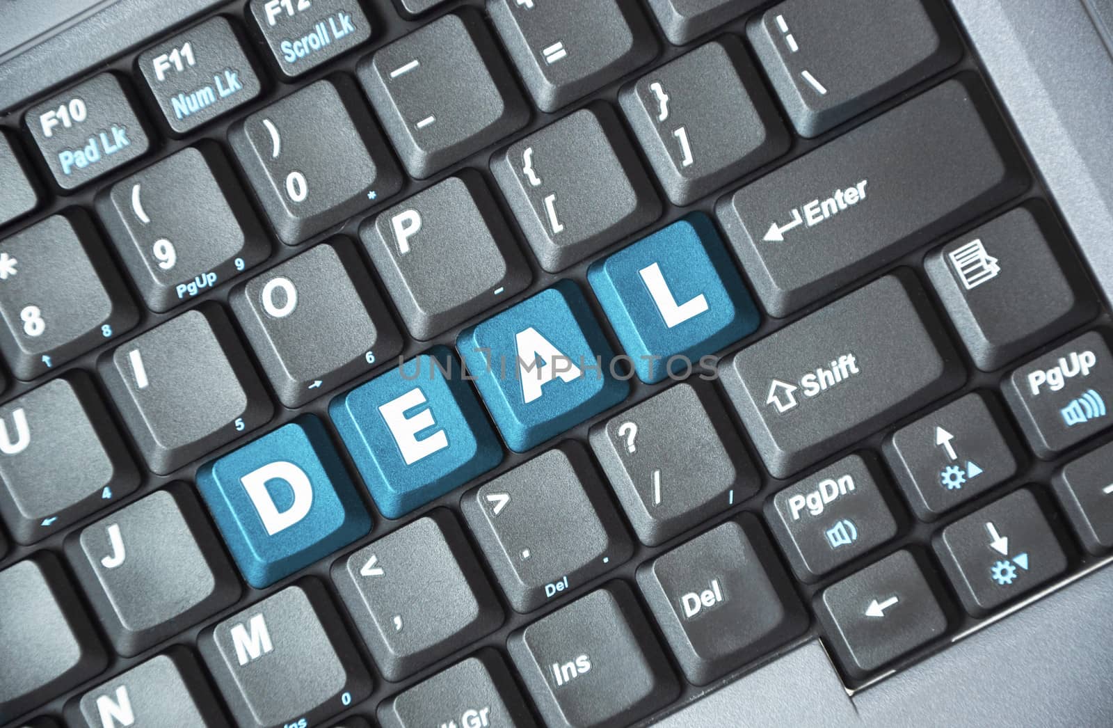 Deal on keyboard by payphoto