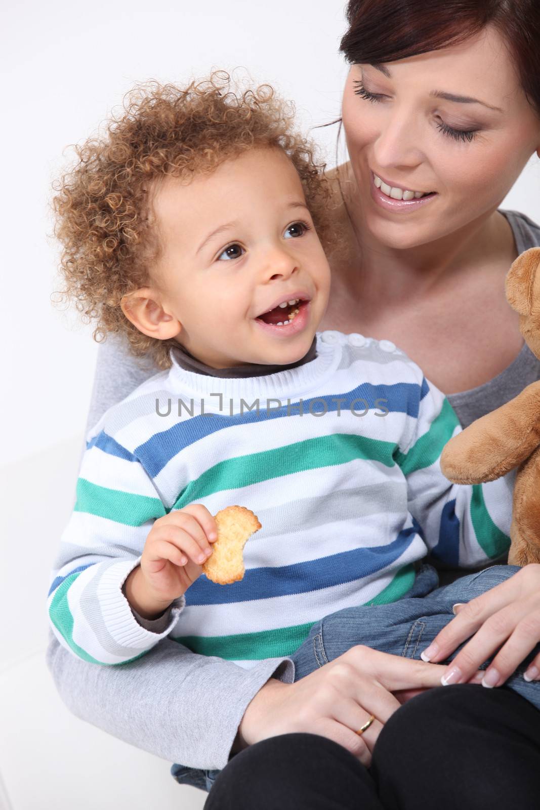 Child eating a biscuit