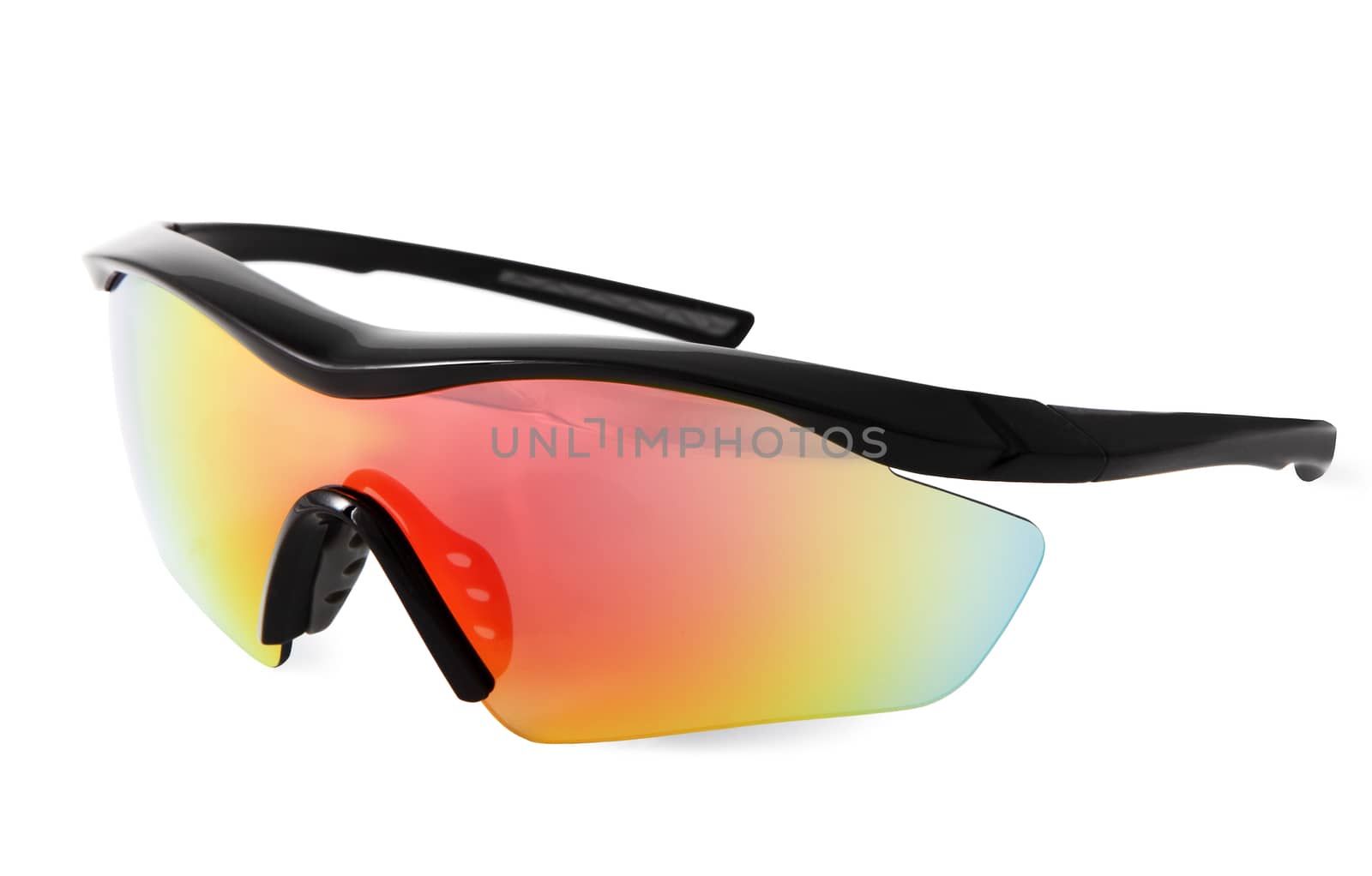 Cycling Riding Bicycle Sports Sunglasses, isolated image on whit by grigvovan