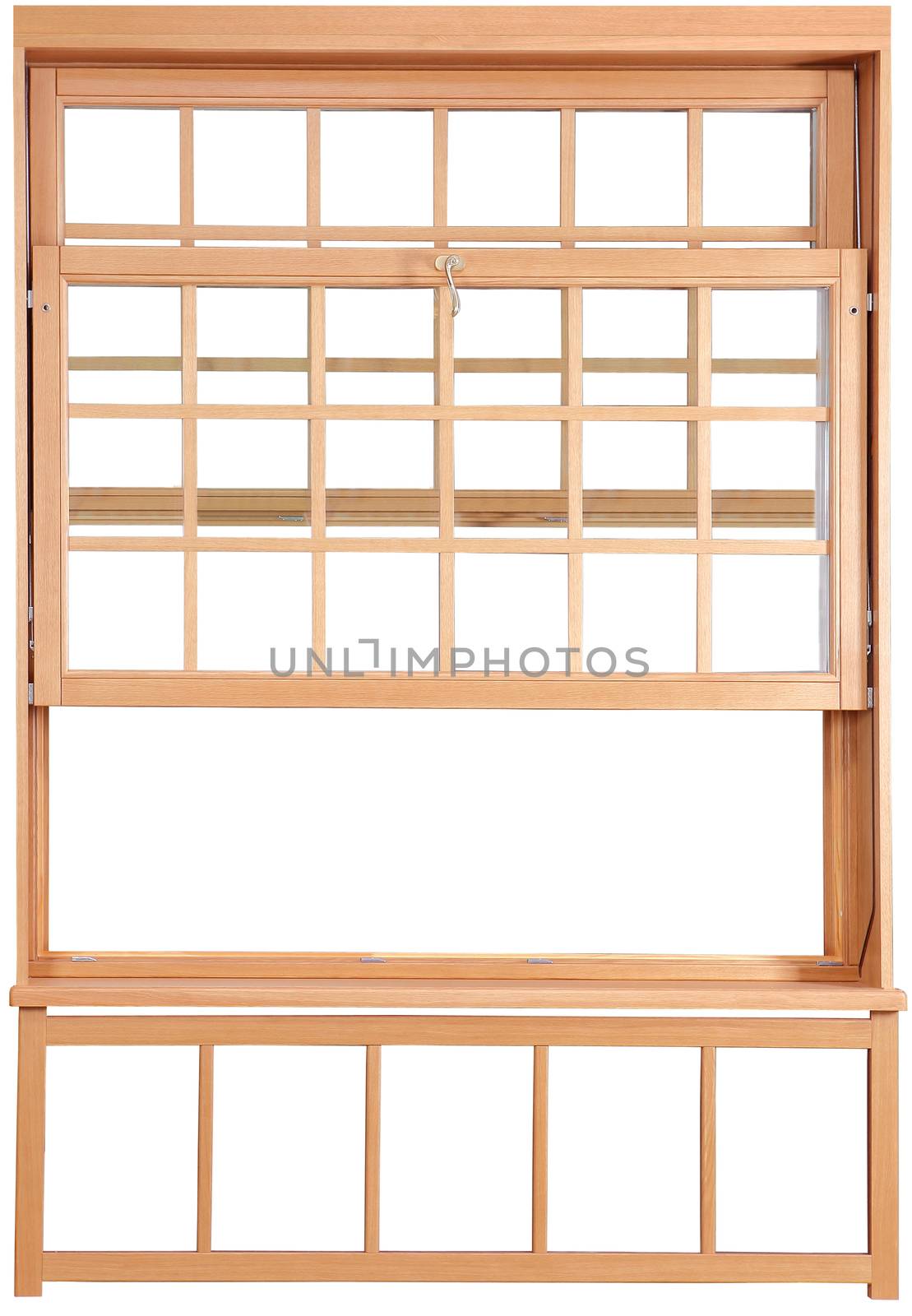 The Parts of a Double-Hung Window. The double hung is composed of two sashes that slide up and down, and tilt in for easy cleaning.  The windows use a constant force balancing system to support the weight of each sash. 