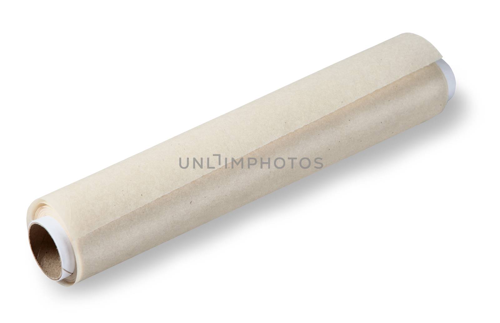 Food in a twisted roll of parchment on the sleeve, baking paper. by grigvovan