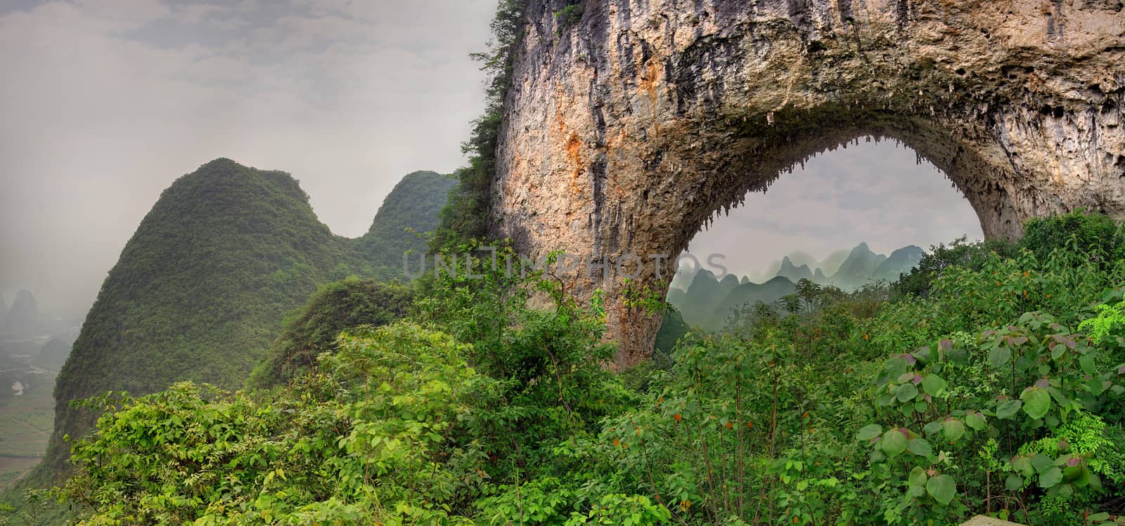 Guangxi province, southwest China. Yangshuo County.The Guilin landscape pictures.