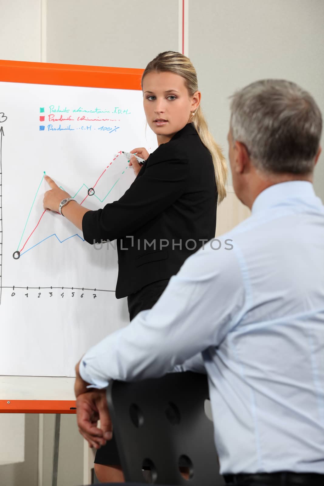 young businesswoman making a presentation