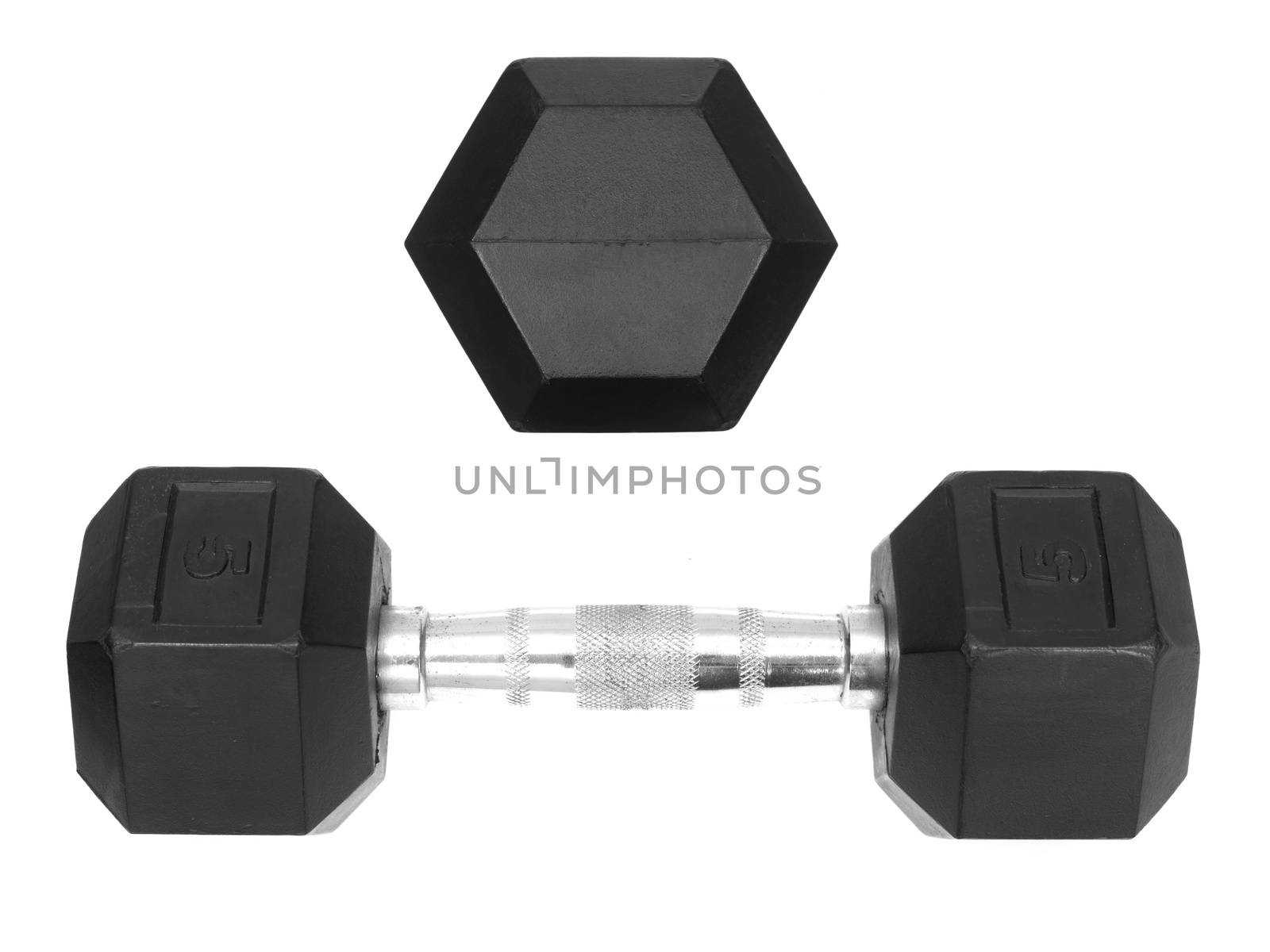 Gym weights isolated against a white background