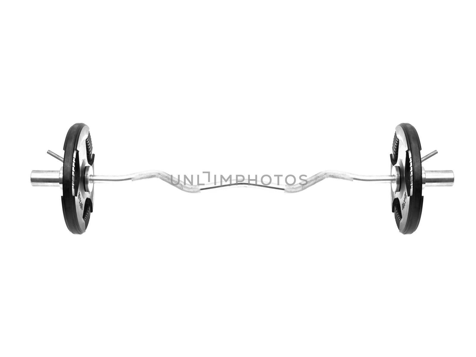 Gym weights isolated against a white background