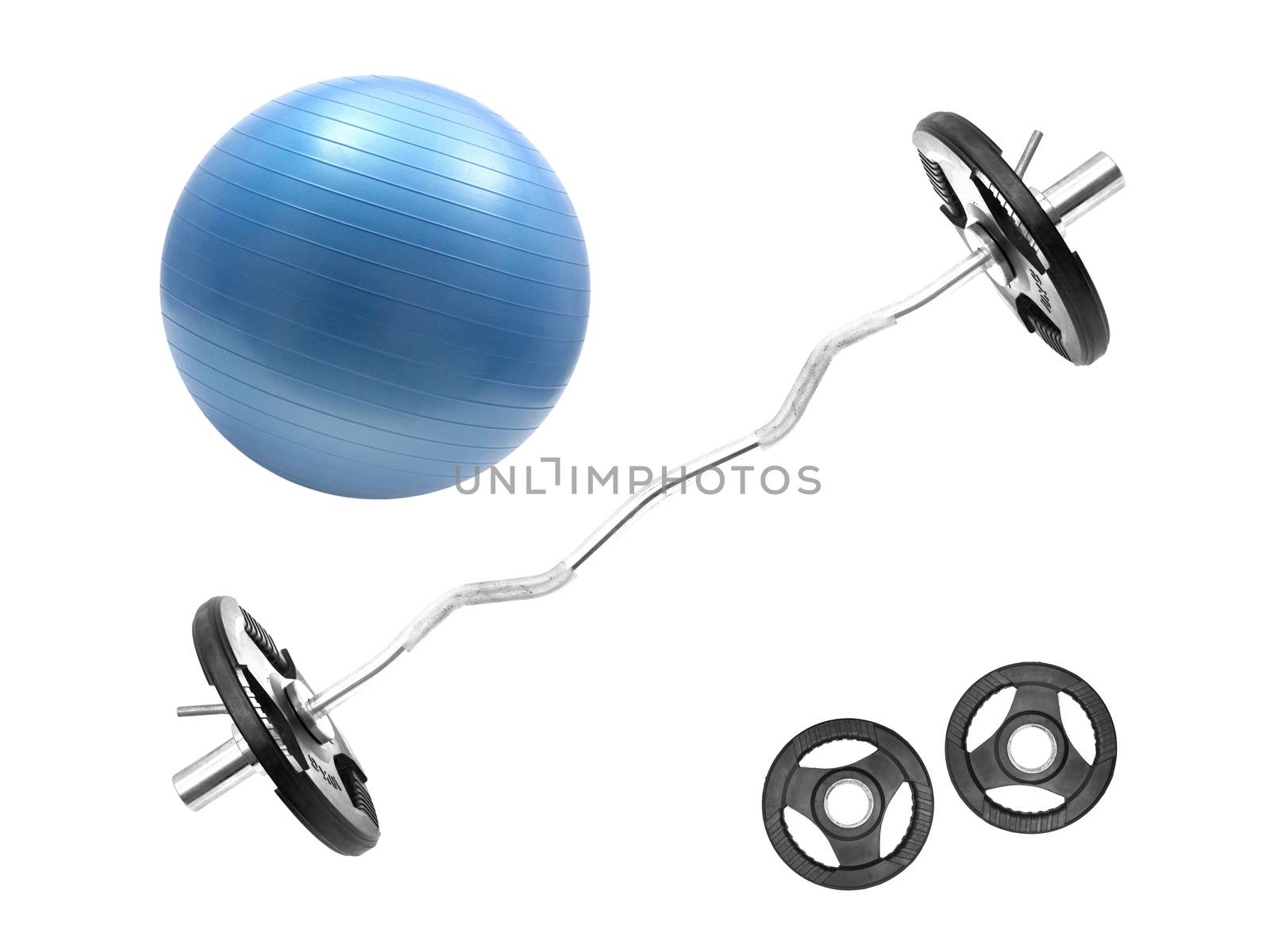 Exercise equipmwnt isolated against a white background