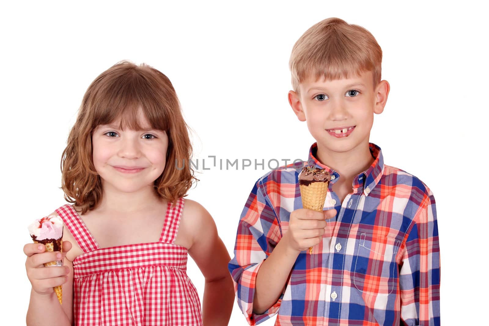 happy children with ice cream by goce