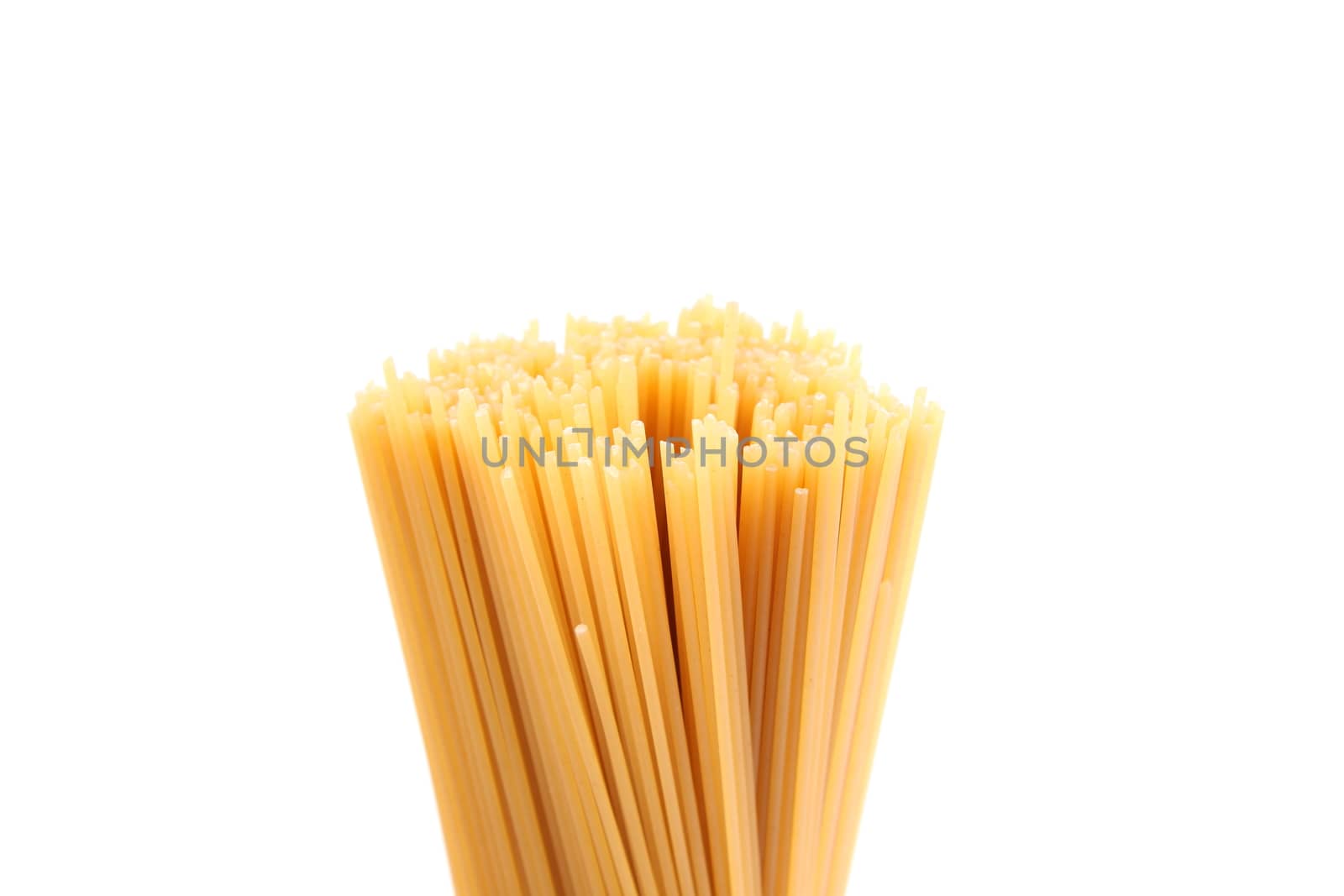 Bunch of spaghetti third number isolated on white background