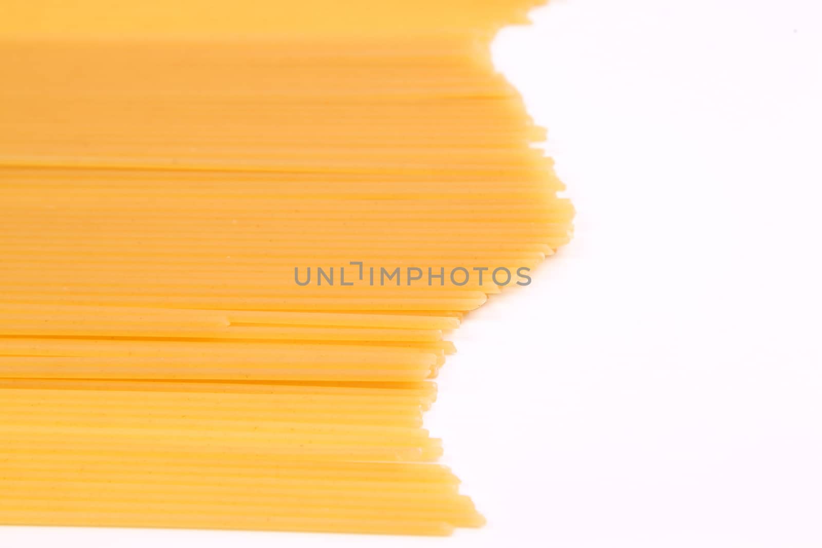 A frame of spaghetti left and  the white background rght