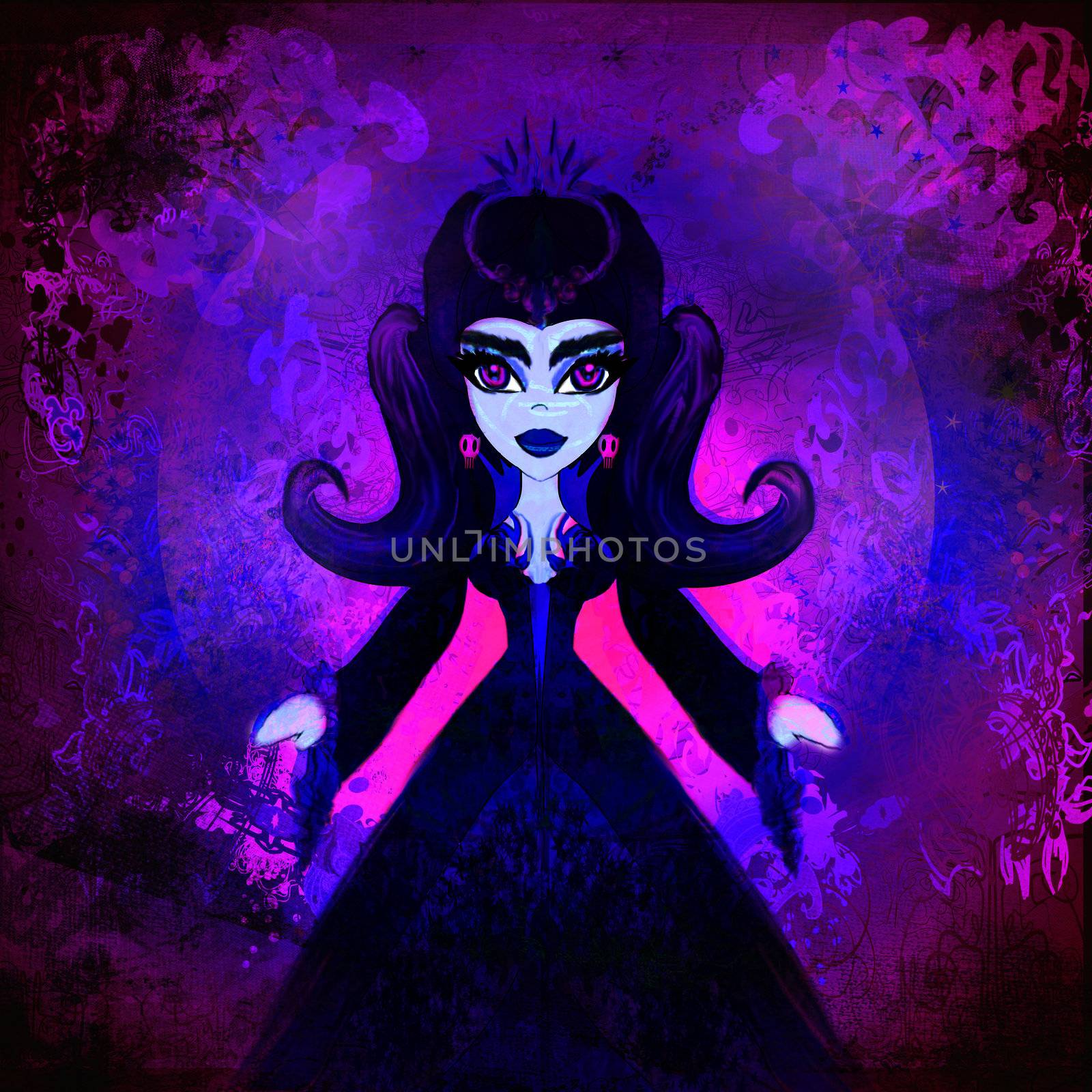 Grand dark Witch. raster version by JackyBrown