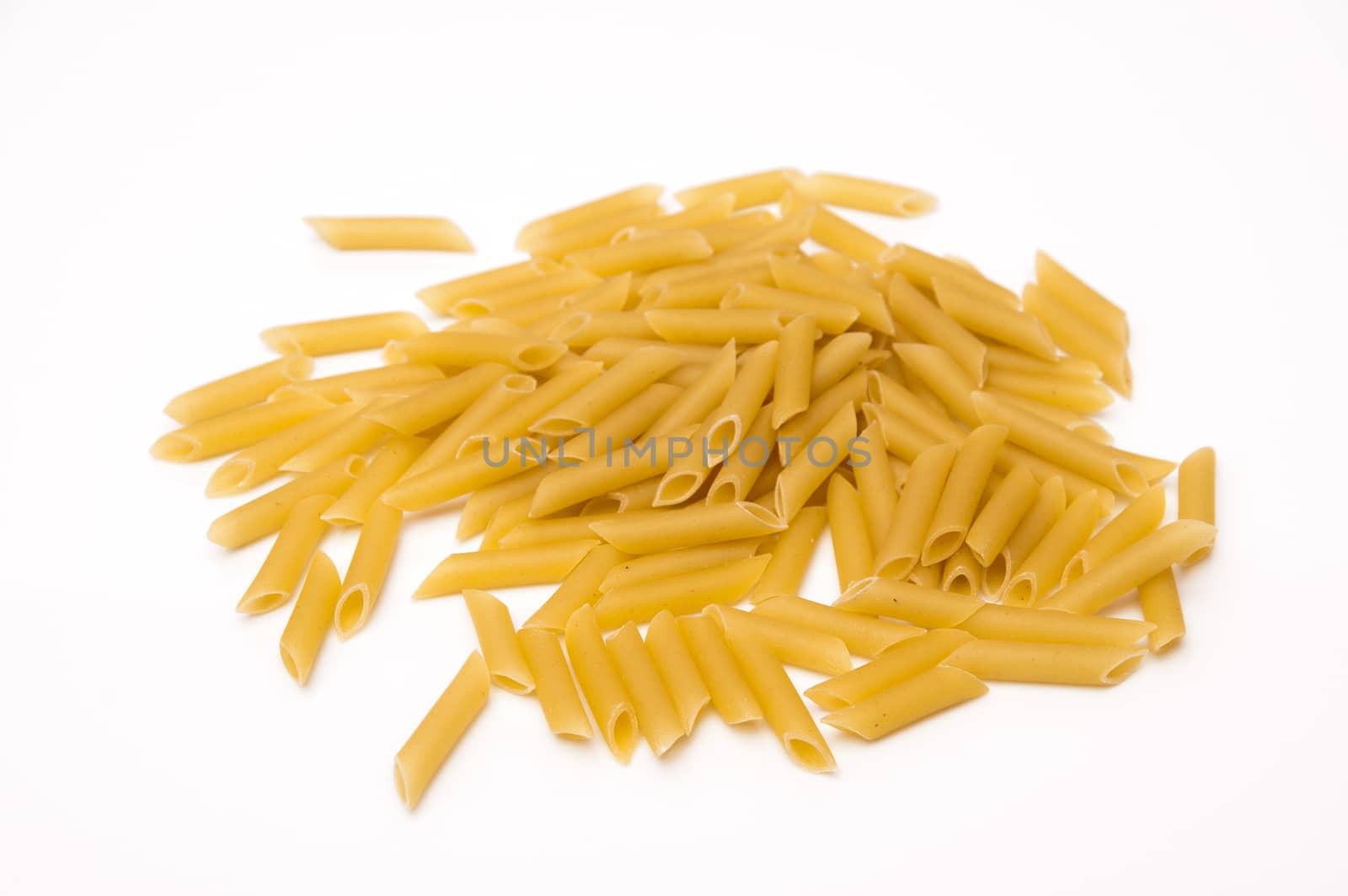 Macaroni on a white background