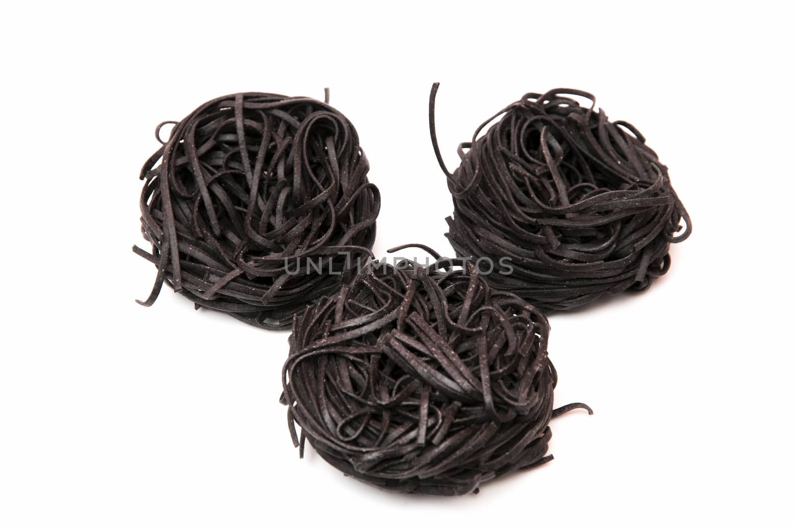 Italian black paste on a white background