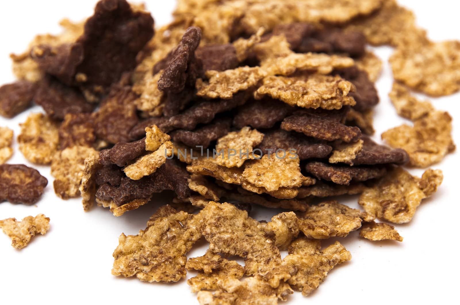 breakfast cereals on a white background