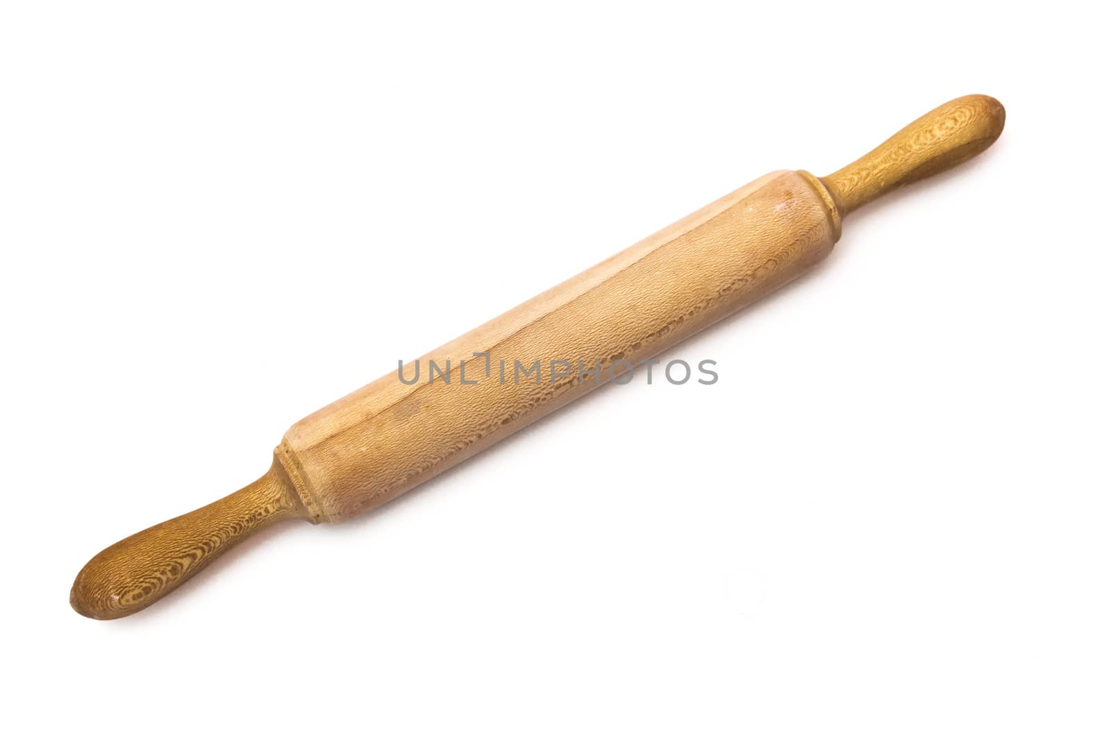 kneading of dough on a white background