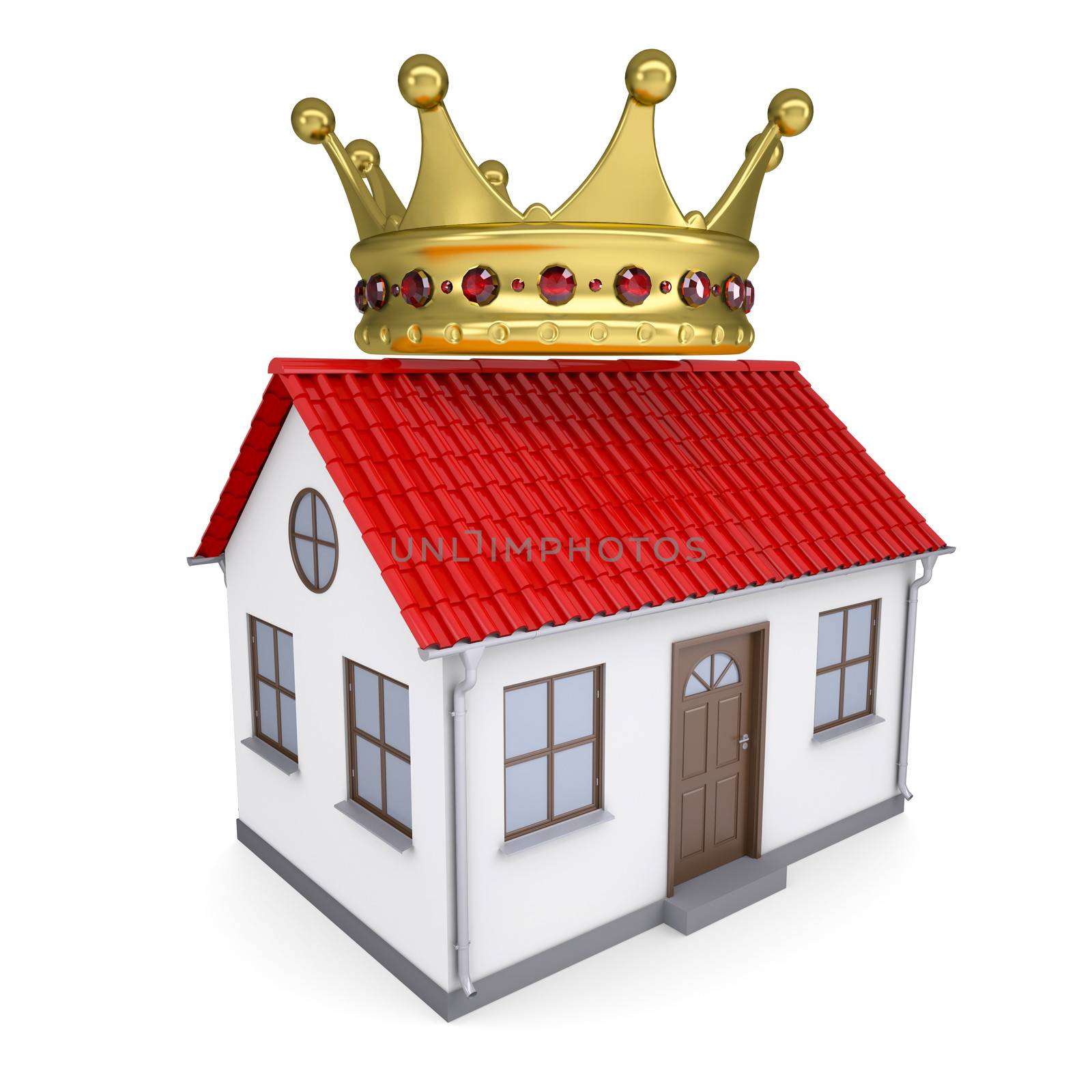 A small house with a crown by cherezoff