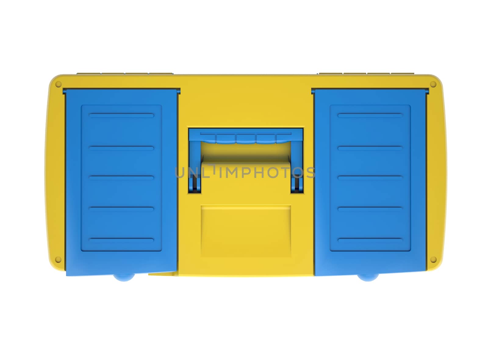 Plastic tool box. Isolated render on a white background