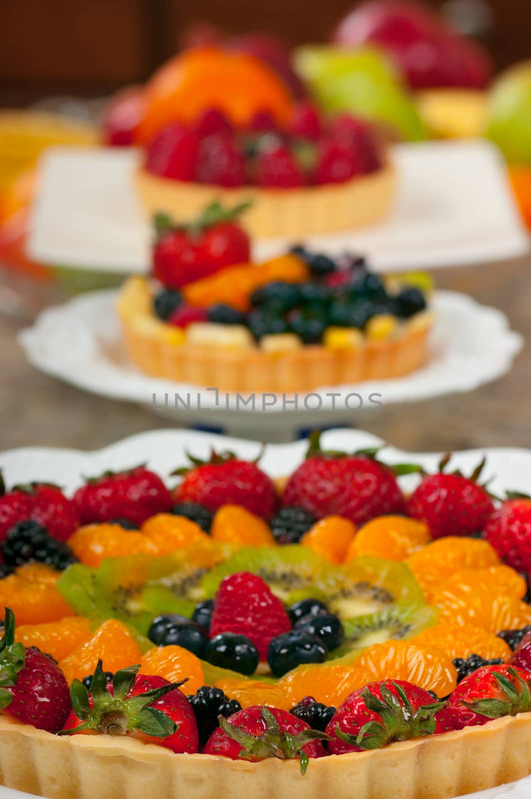 Delicious fruit tarts