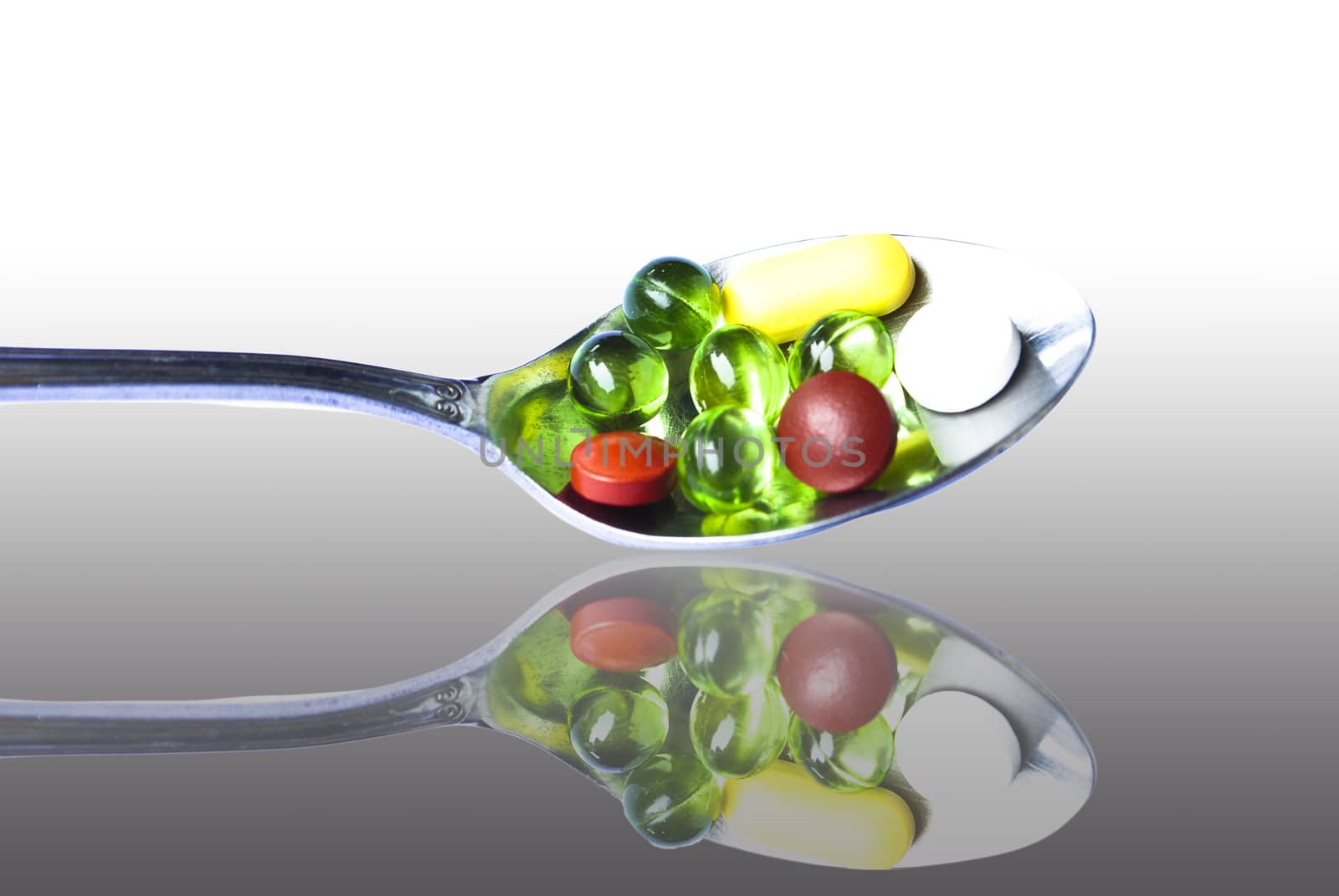 Silver Spoon with Pills