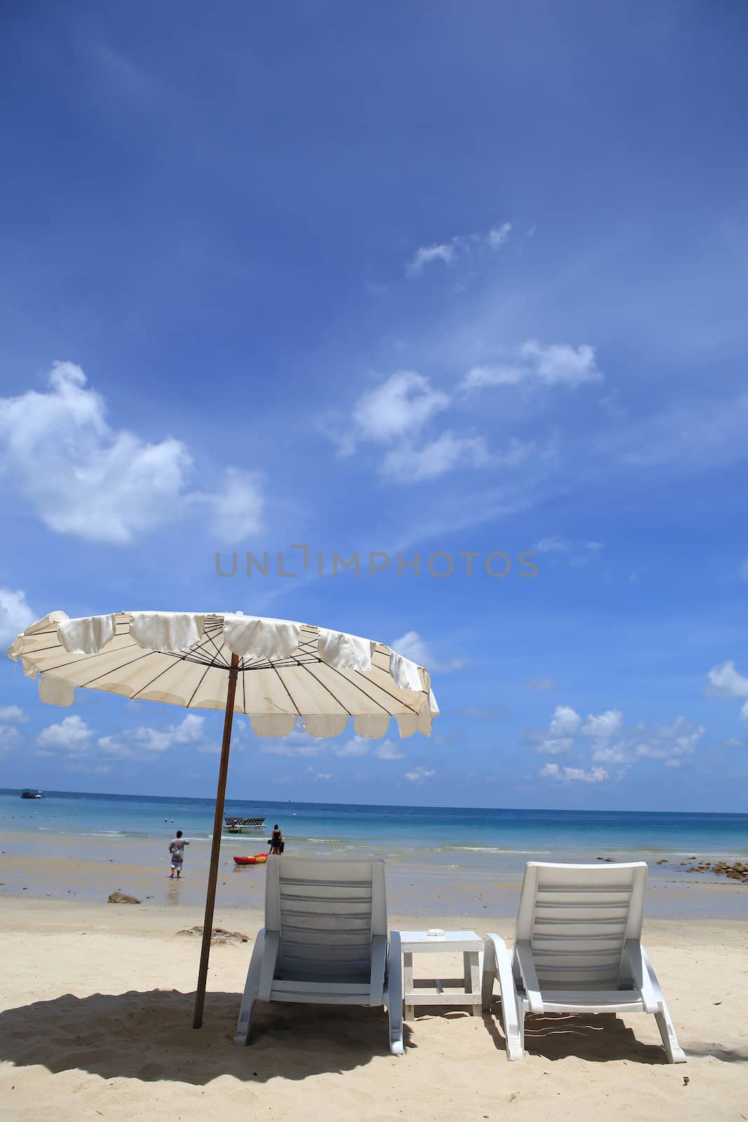 chair on the beach for relax by rufous