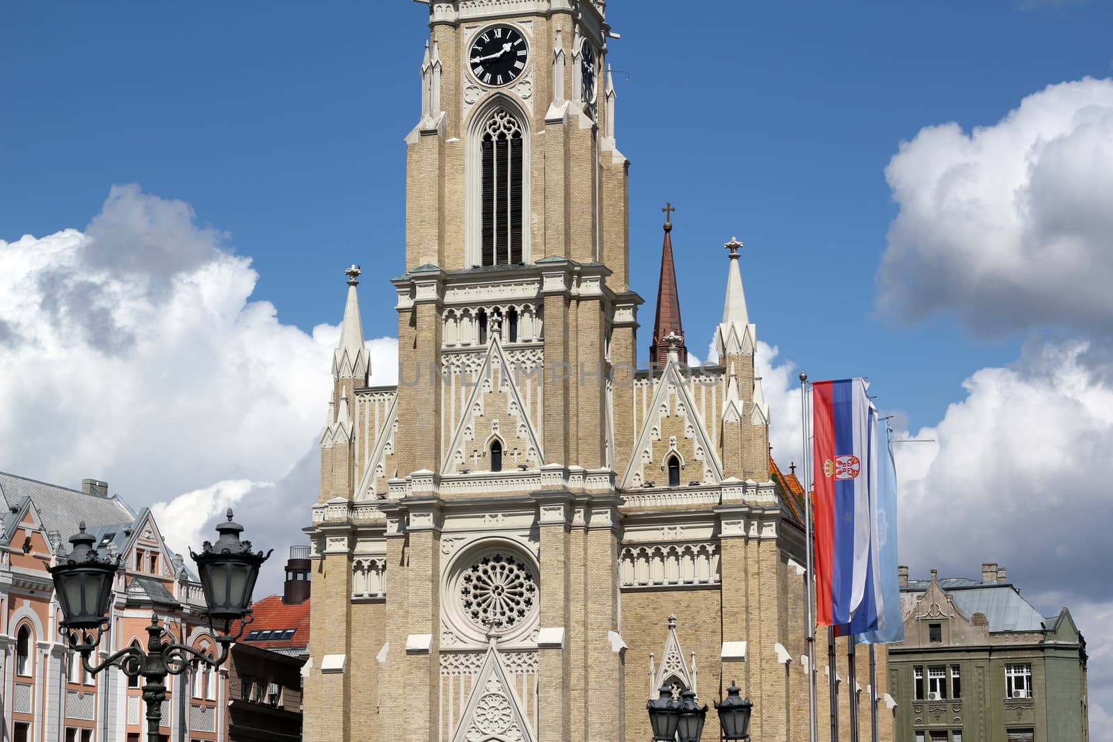 catholic church downtown Novi Sad Serbia by goce