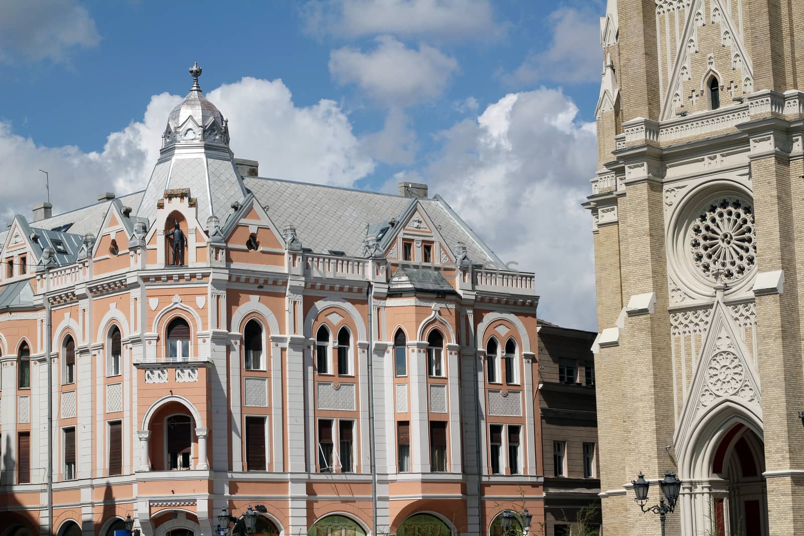 old buildings downtown Novi Sad Serbia by goce