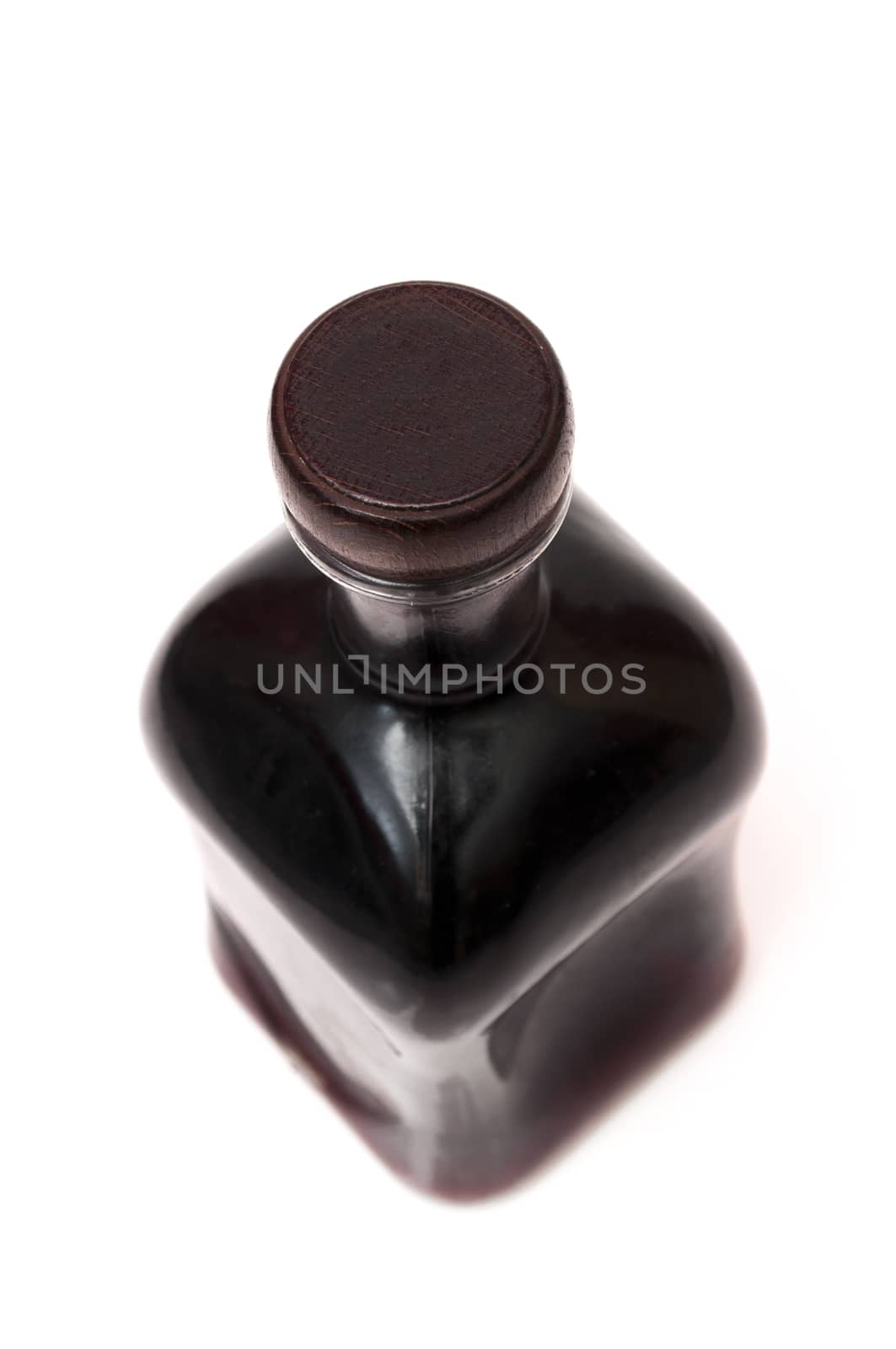 bottle of wine on a white background