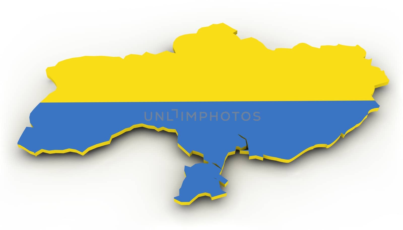 Ukraine map by 3DAgentur