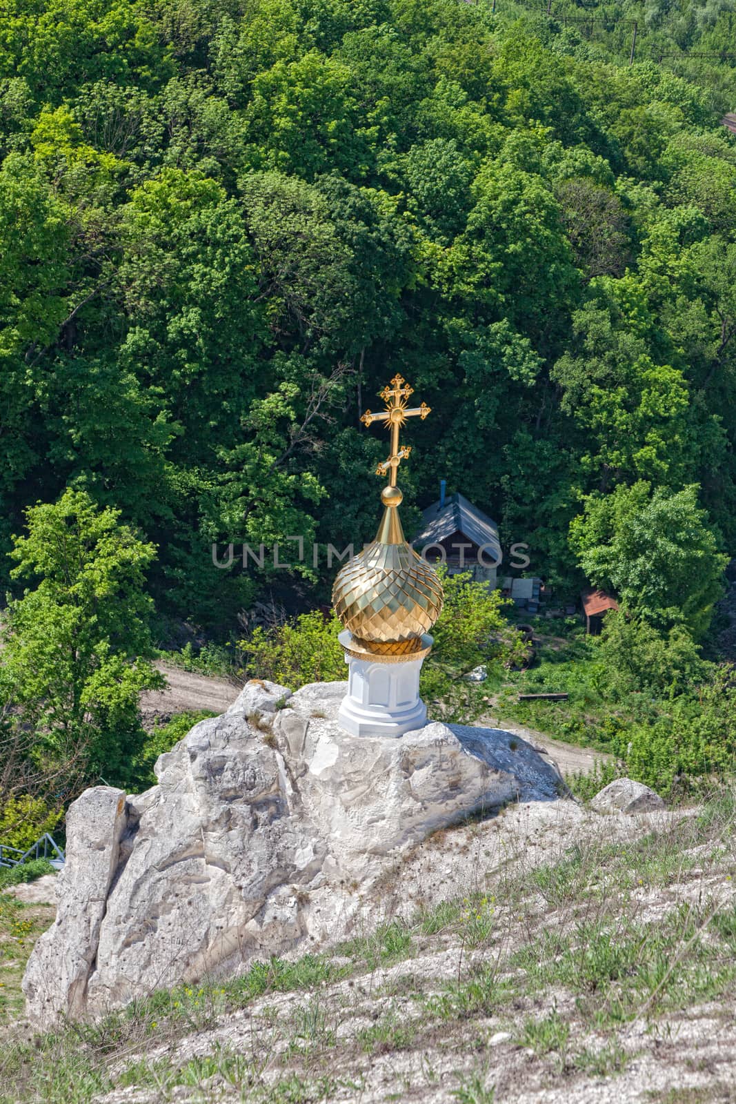 Cave temple in Divnogorsky Sacred Uspenskom a man's monastery