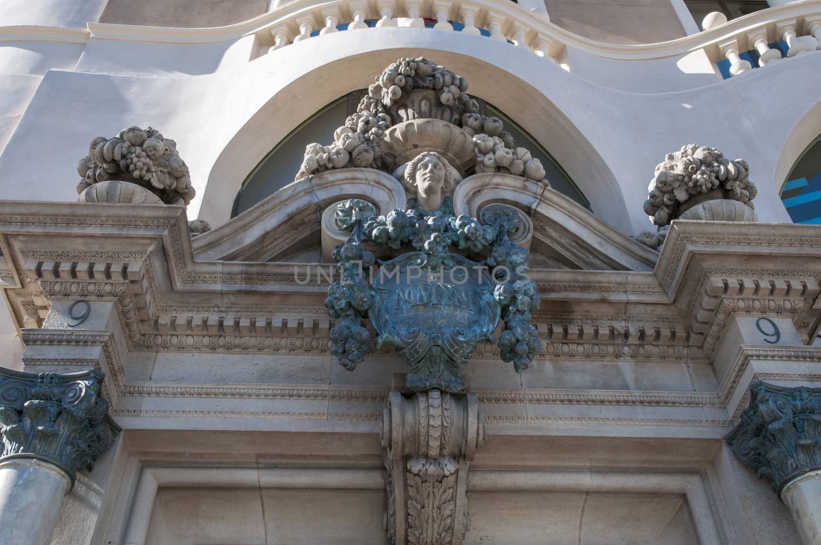 Barcelona building with statue