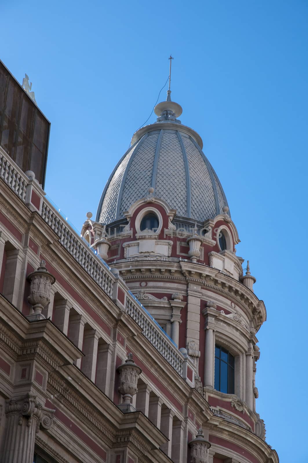 Barcelona tower building with blue sky