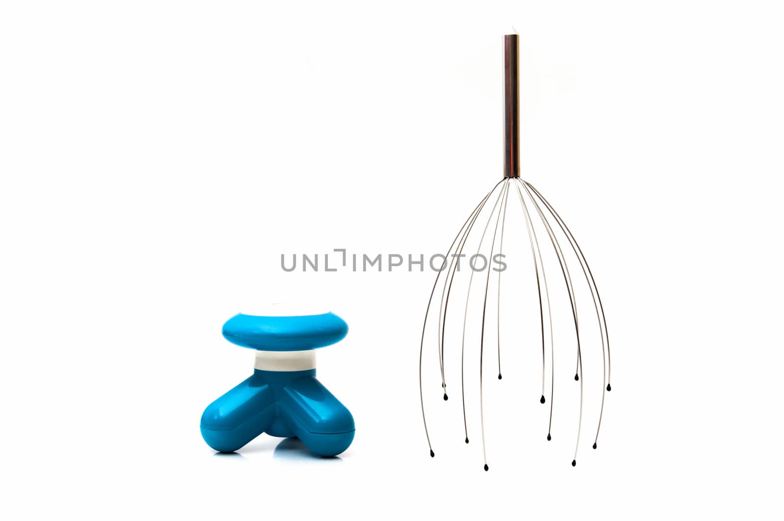 Several massagers on a white background