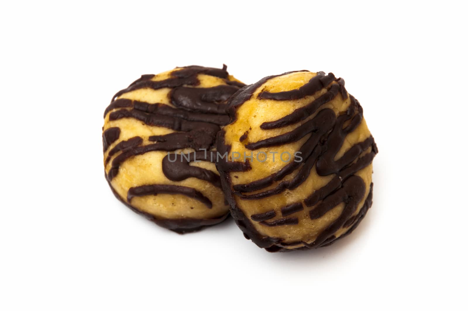 chocolate donut on a white background