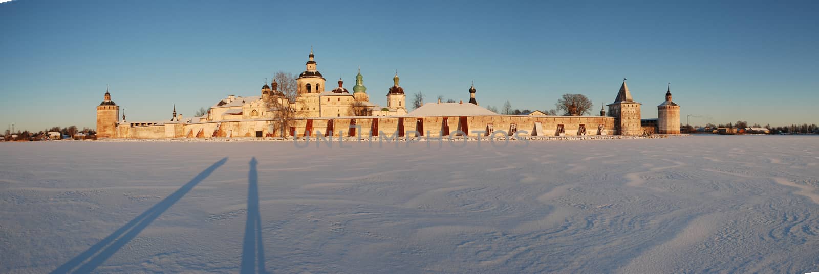 Kirillo-Belozersky monastery - the largest in Europe. Located on the shores of Siverskoye lake in the Vologda region, Russia.