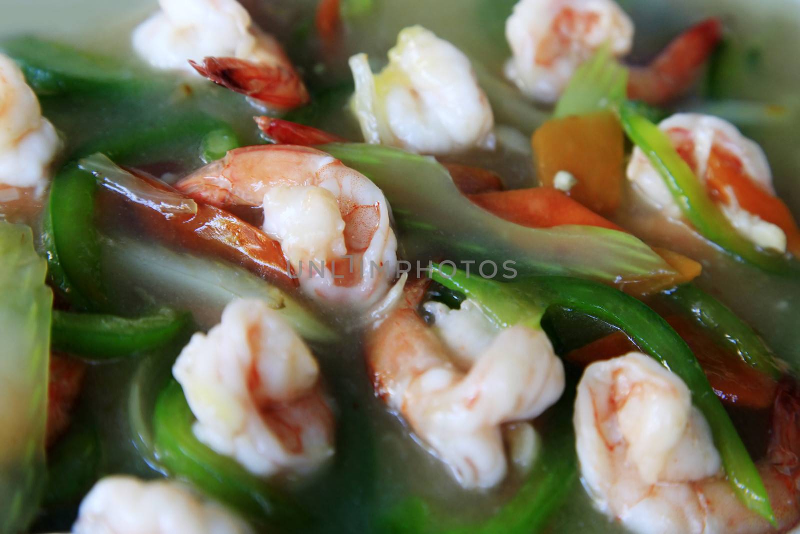 prawn in sauce with a vegetables