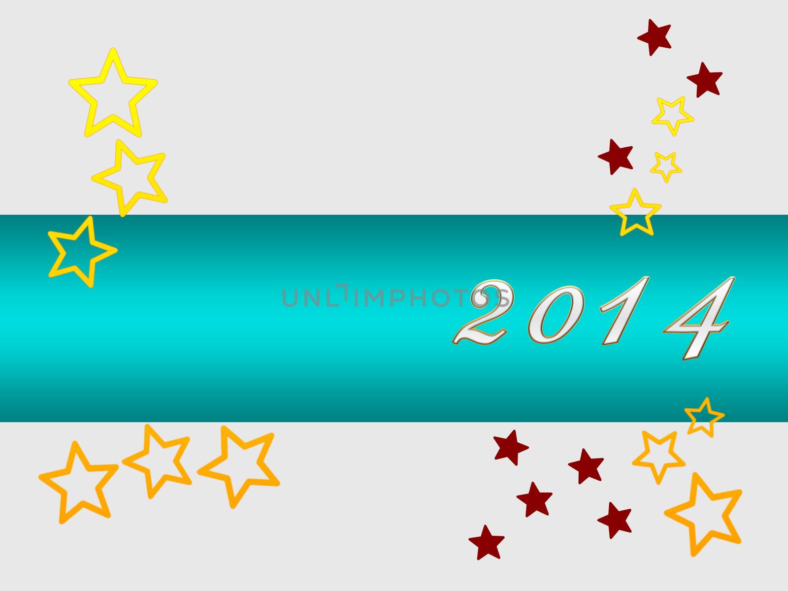 Holiday background for New Year 2014 with stars 
