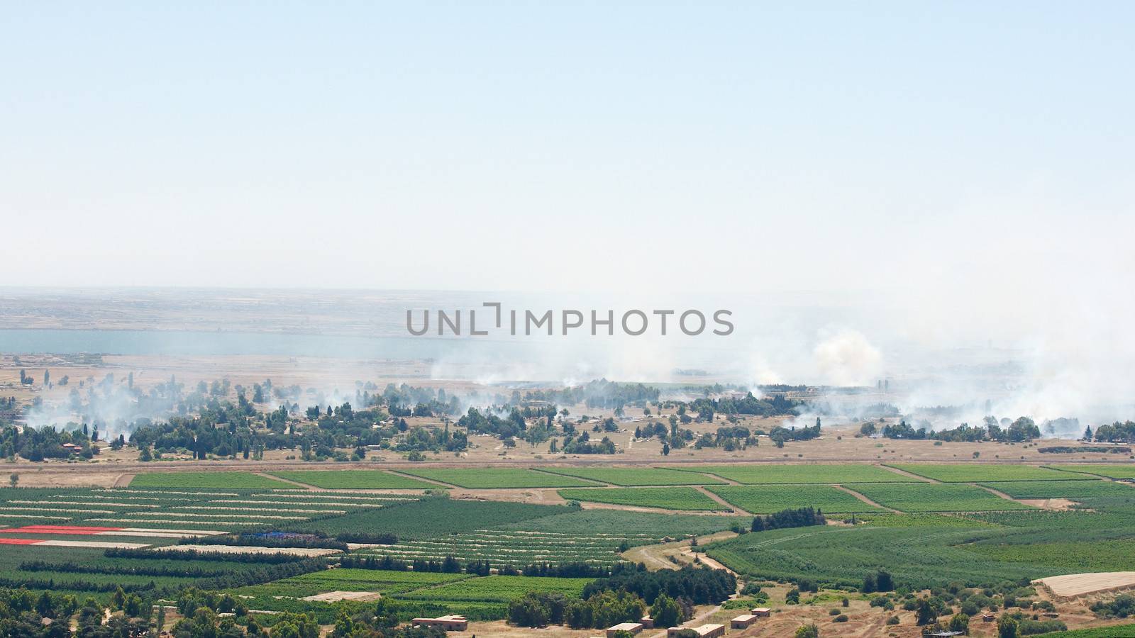 JUNE 06: Bombing in Syrian city Qunaitira near Israeli border on June 06, 2013 in Qunaitira, Syria