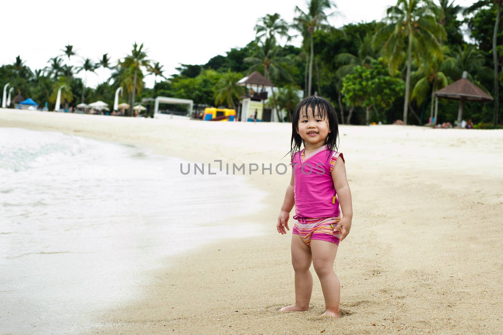 Toddler at the beach by 3523Studio