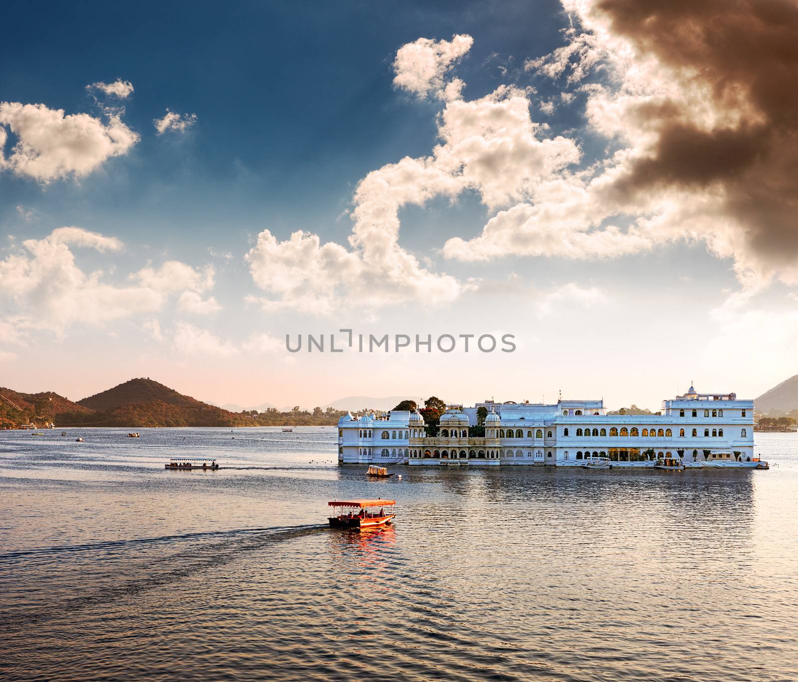 Lake Pichola and Taj Lake Palace in Udaipur. India. by vladimir_sklyarov