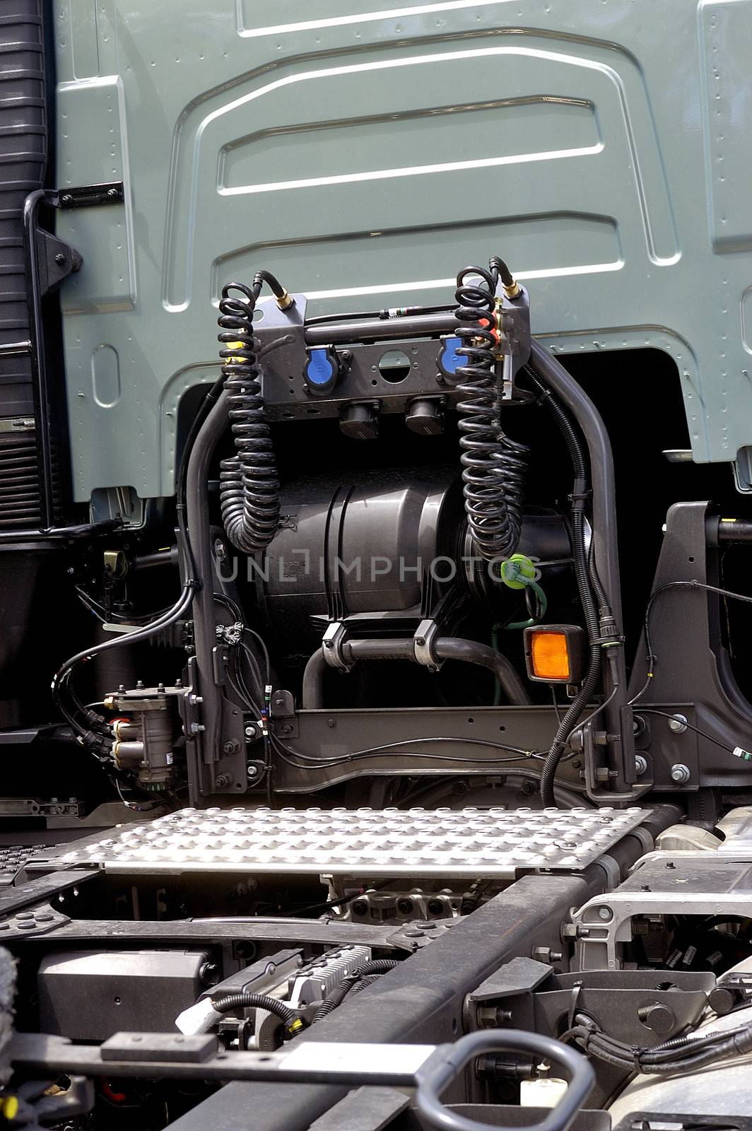 truck exposed on the circuit of the Cevennes in France at the time of the Grand Prix of France of trucks