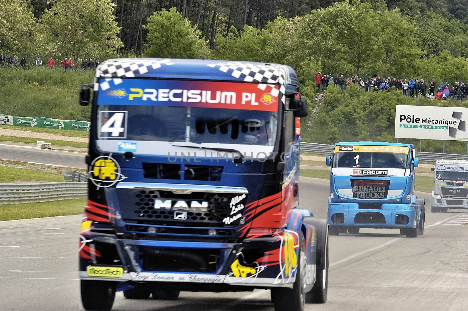 Ales - France - Grand Prix of France trucks May 25th and 26th, 2013 on the circuit of the Cevennes.