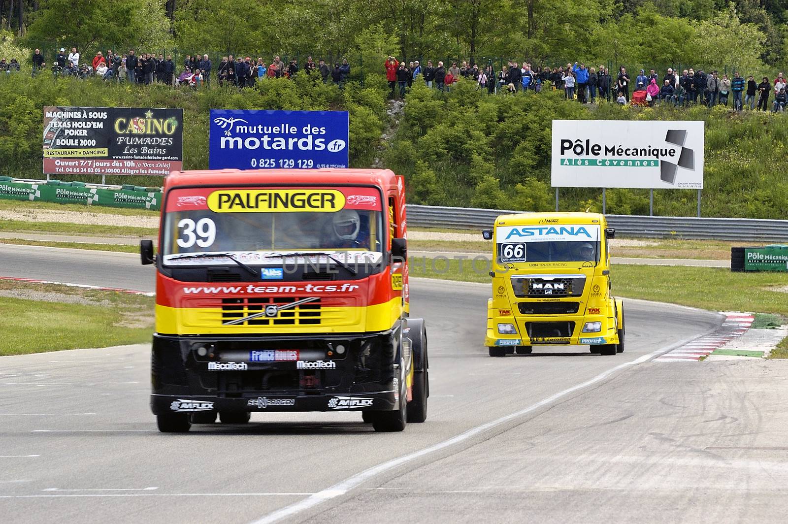 Ales - France - Grand Prix of France trucks May 25th and 26th, 2013 on the circuit of the Cevennes.
