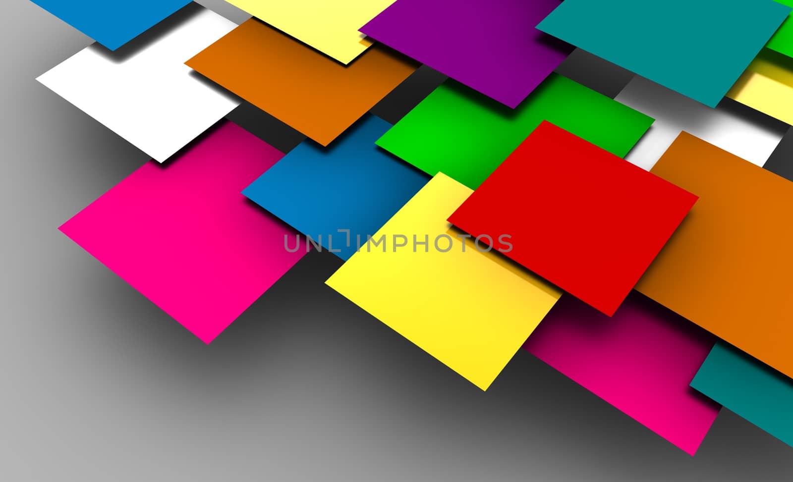 3D Squares Background with a Futuristic Concept