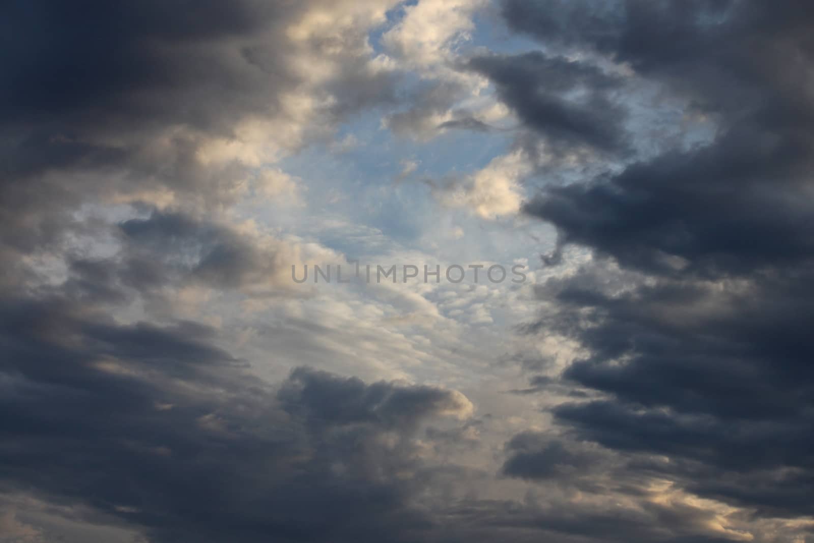 rain clouds in a sky