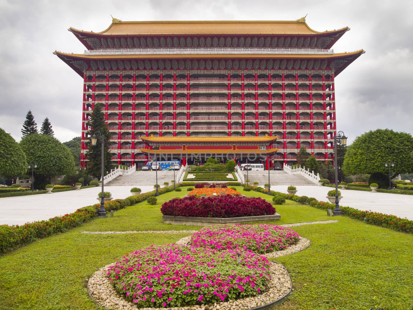 TAIPEI, TAIWAN - OCTOBER 31: The Grand Hotel facade on October 31, 2010 in Taipei, Taiwan. The main building of the hotel is one of the world's tallest Chinese classical building, it is 87 metres (285 ft) high.