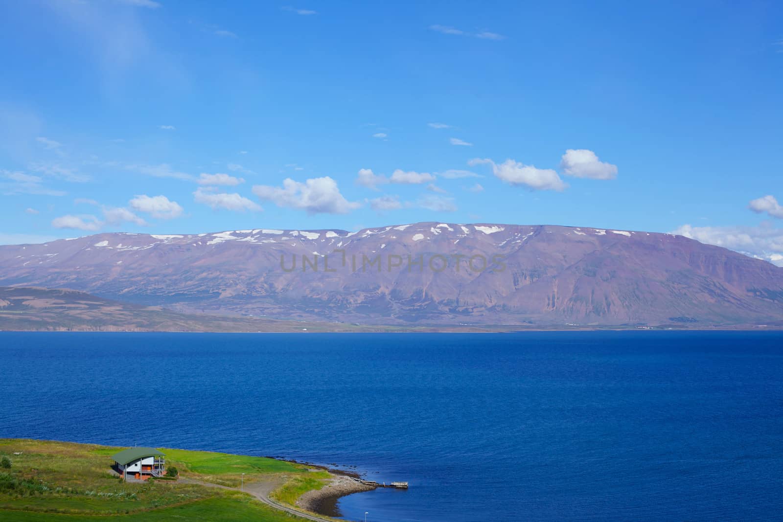 Fishing village, Djupivogur, Iceland This is a beautiful landscape of a traditional fishing village in Iceland called Djupivogur